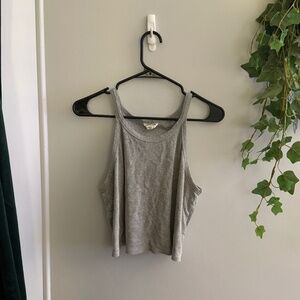 Open Edit Crop Ribbed Tank